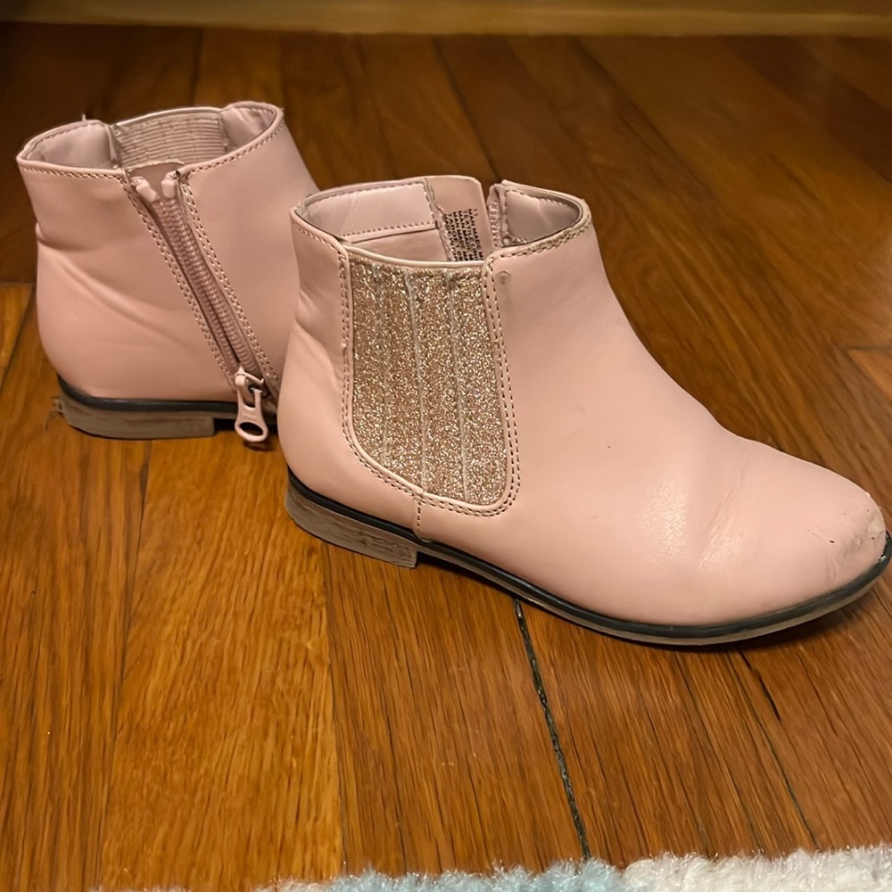 Toddler girl pink sparkly boots